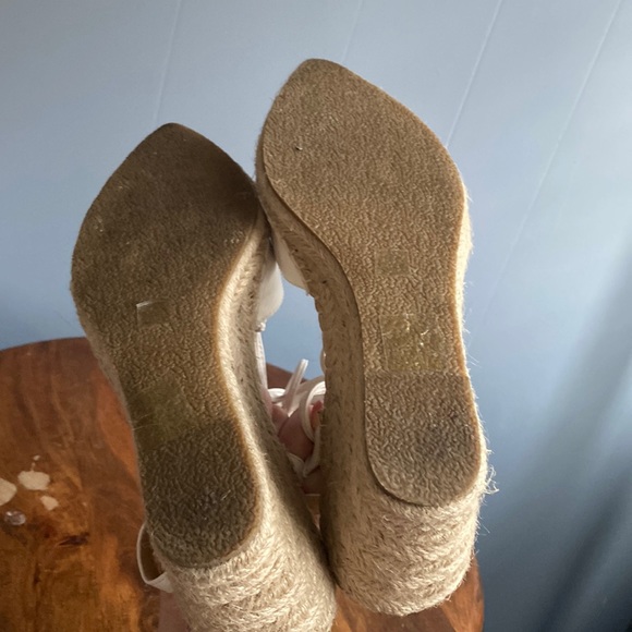 EUC White Ankle-Tie Espadrilles sz 10 / 41 - Picture 5 of 5